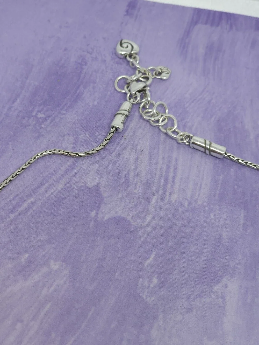 Brighton Bolero Black Onyx Orb Lariat Silver Tone Necklace